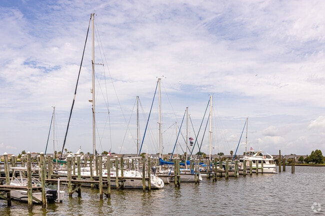 The Grand Lagoon plays host to many different boats in Eden Isle.
