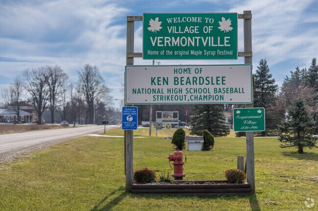 The village of Vermontville welcomes visitors into town.