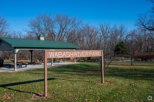 The Wabash River Park sits on the north side of downtown Bluffton.