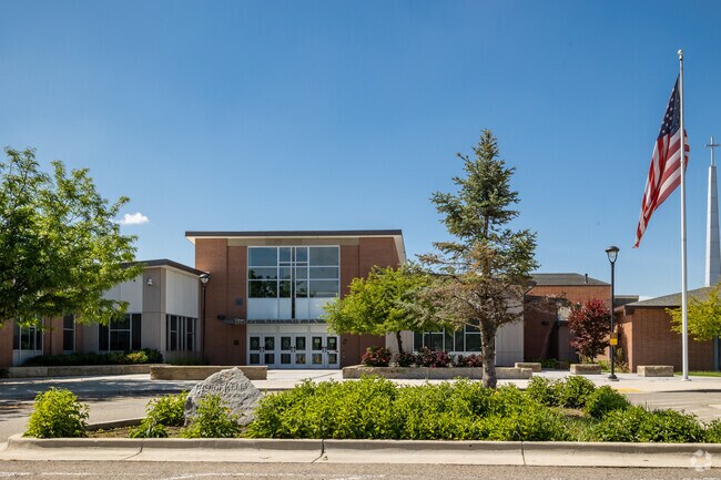 Bishop Kelley High School main entrance.