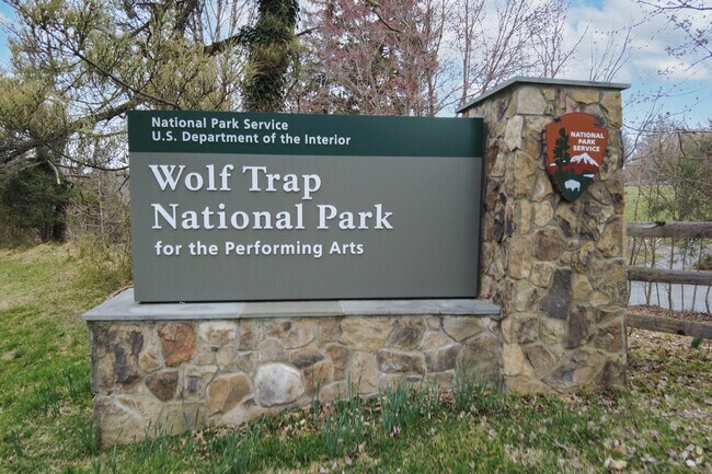 Wolf Trap National Park for the Performing Arts boasts nature trails, outdoor theaters, and large music venues in Wolf Trap.