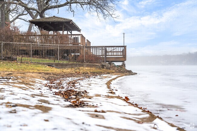 Wonder Woods Park #4 has a great beach for residents to hang out on the water.