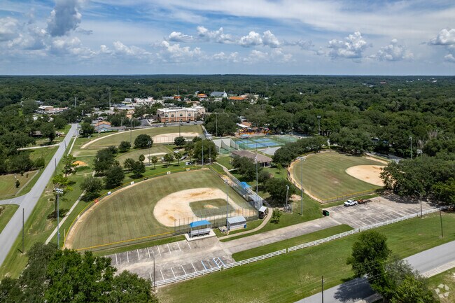Aerial of The Guava Street Athletic Complex is the home to the Lady Lake Little League