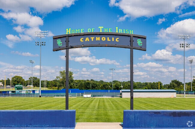 The Springfield Catholic High School campus includes updated athletic facilities.