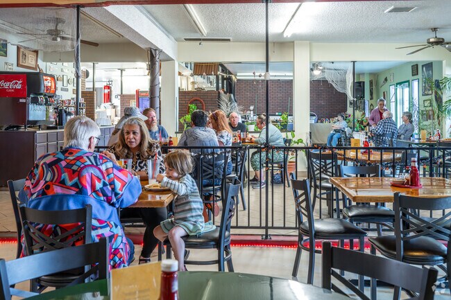 The Morning Star Cafe features hearty breakfast and lunch items and has live music.