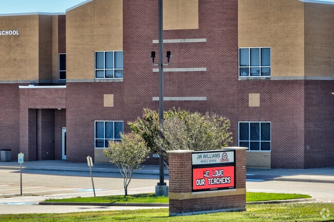 JW Williams Middle School has another sign to welcome teachers and students.