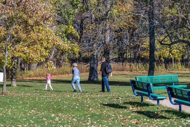 A family enjoying Doctors Park in Fox Point.