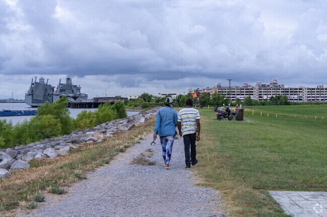Holy Cross has a river walk-like trial great for afternoon strolls along the river.