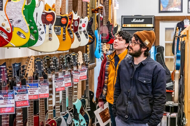 Browse for that perfect new axe at NY Music Garage in downtown Huntington.