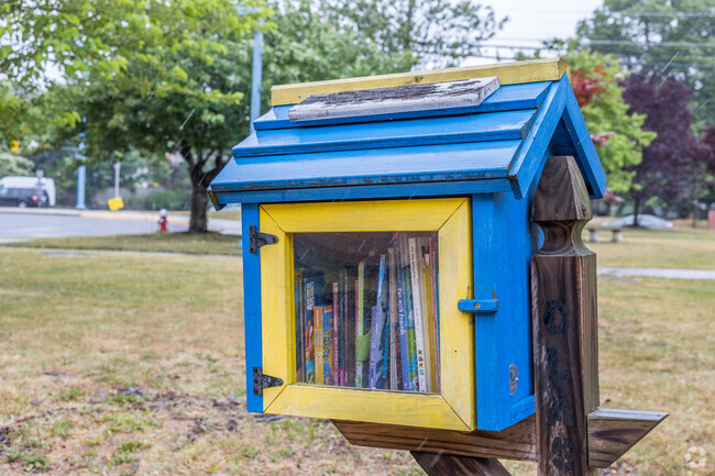 Lane Elementary School also has a tiny community library on campus.