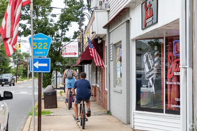 Downtown Englishtown is a bike-friendly town.