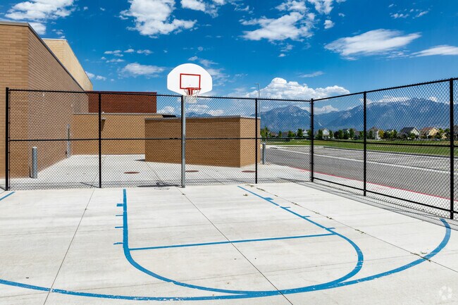 Mountain Creek Middle School has a fenced in basketball court.