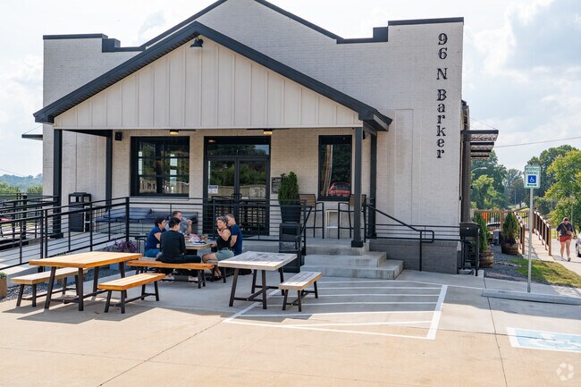 Barker Brewhouse has plenty of spacious outside seating for you and your furry friend.