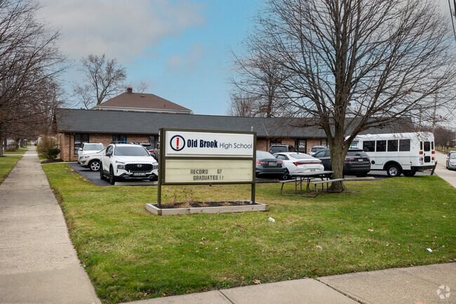 Old Brook High School's name adorns, a beacon for learning and growth.