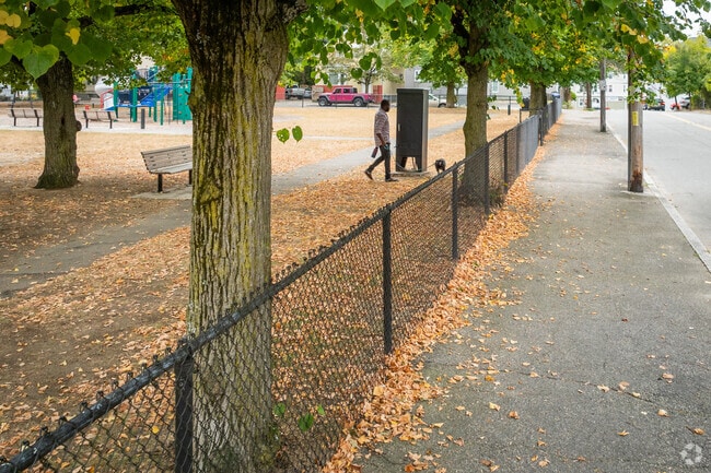 Play and stroll with your furry friend at Regent Ave Playground in Valley, RI.