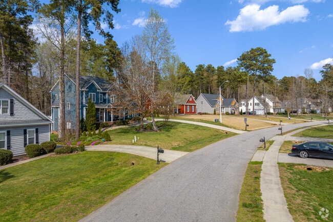 Winding streets lined with new traditional homes