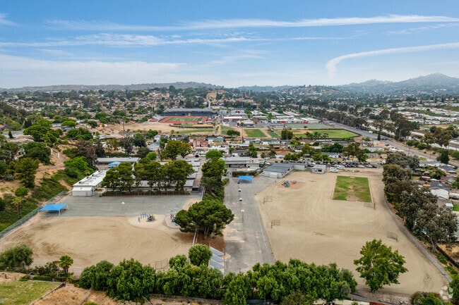 A look at the playing fields from above Avondale Elementary School.