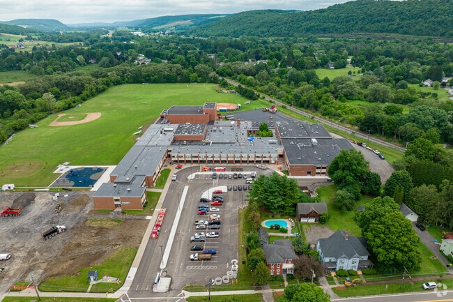 Homer Junior High School is currently undergoing renovations.