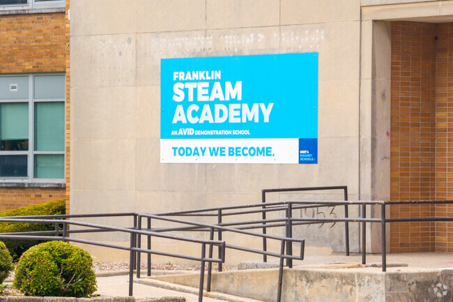 20% of Franklin STEAM Academy students are at least proficient in math and 20% in reading.