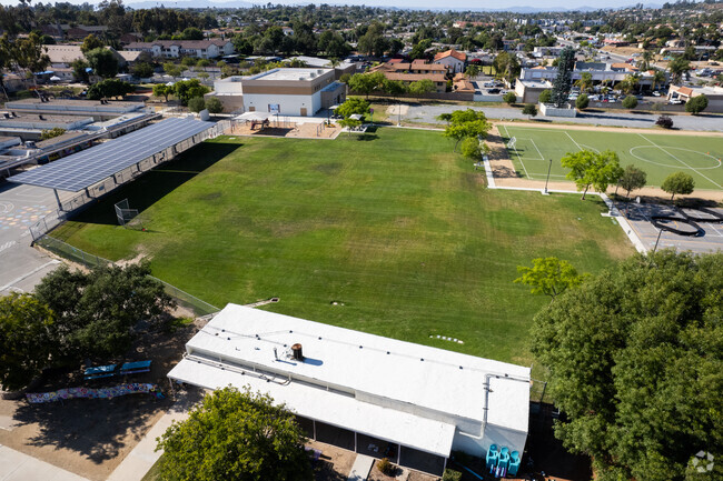 The playing fields for soccer games at Vista Academy Of Visual And Performing Arts in Vista.