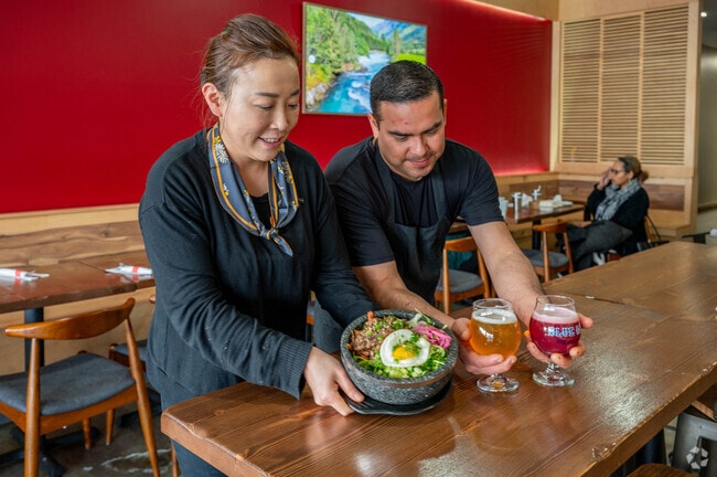 Taste the diverse cultures and flavors at Corner table, California fusion-style restaurant.