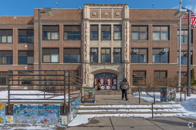 Entrance to Roosevelt High School