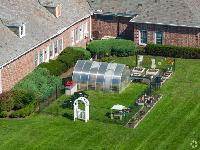 Kids have a garden and green house at Quogue Elementary School.