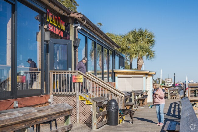 Dead Dog Saloon at Marsh Walk is a popular family restaurant in Murrells Inlet.