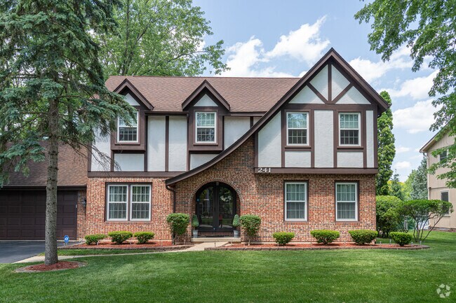 Tudor style homes in Winding Creek Estates set a grand mood.