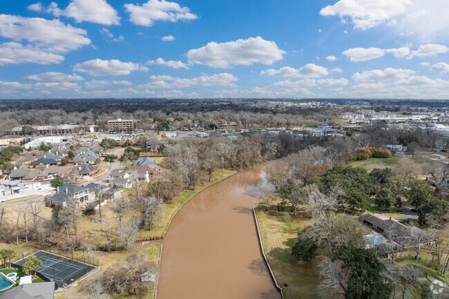 The Vermilion River flows directly through Lafayette, Louisiana.
