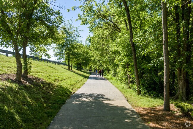 The very popular Harold B. EcEachern Greenway in the Brookwood North neighborhood.
