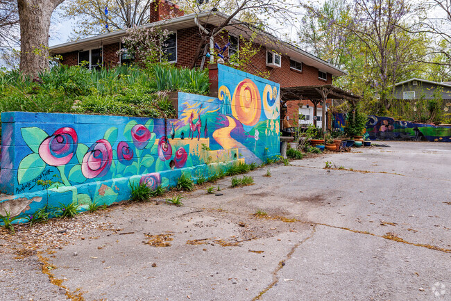 A brightly painted mural adorns a home in Sunnyvale.