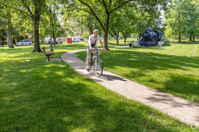 There are plenty of paved walking trails thoughout Watson Park.