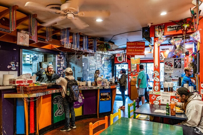 Diners enjoy authentic Cajun cuisine at Bourbon n' Toulouse in the Chevy Chase neighborhood.