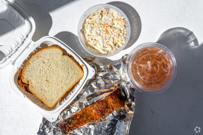 The pulled pork sandwich and ribs from Horace and Dickies in Greater Landover.