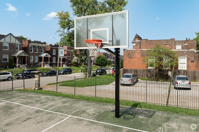 The basketball court at Tiffany Park is ready for your next game.