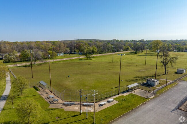 A baseball field anchors recreation at Zeigler Park in northwest Tulsa.