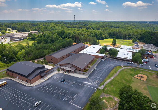 Central Elementary School has a large campus with green landscapes.