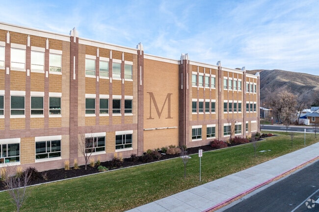 Morgan High School has a dedicated student drop-off zone.