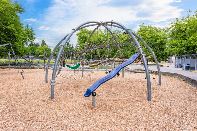 Rainier Beach Playfield has a playground, courts, and open fields.