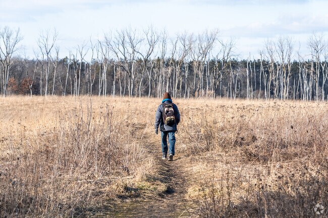 There are many scenic trails at Deer Grove Forest Preserve.