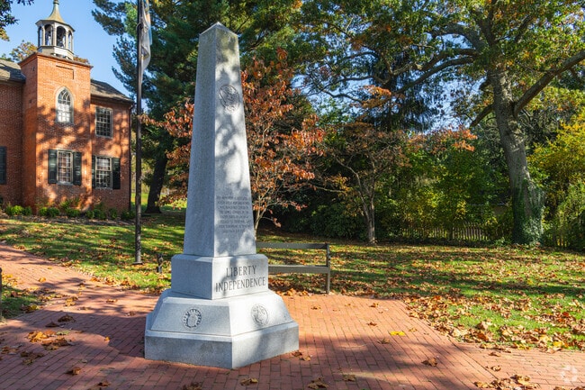 Odessa honors its veterans with a central memorial that reflects the town’s historic roots.