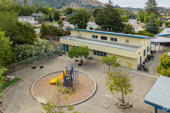 A small courtyard is a nice, quiet place for students of San Luis Obispo Classical Academy.