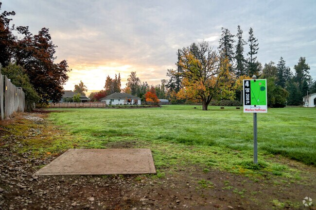 Pioneer Park in Stayton offers a popular disc golf course.