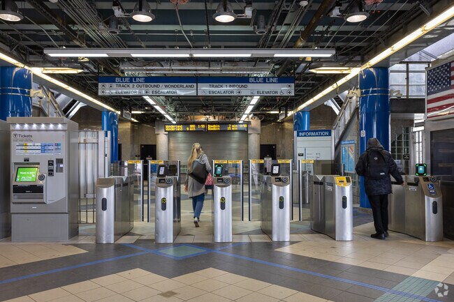 Commuting to and from Winthrop is a breeze on the Blue Line.