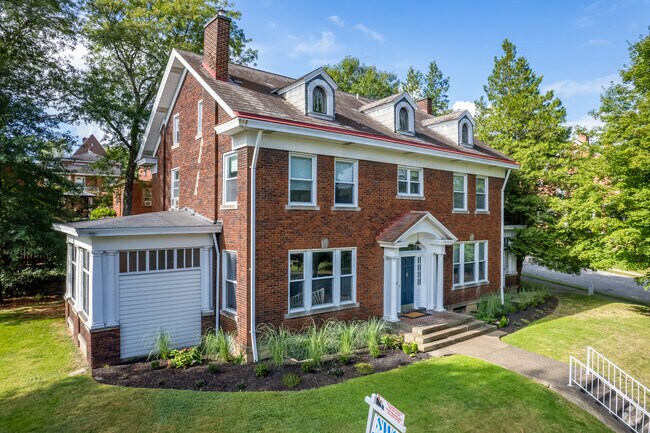There are some antique brick homes in the Monongahela area.