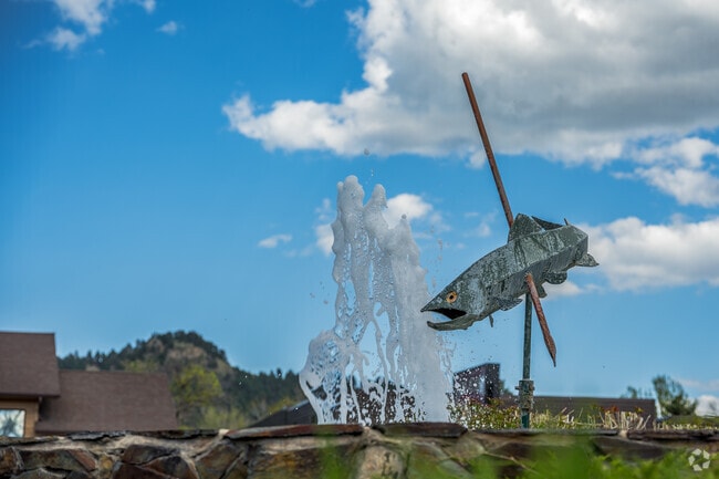 This speared fish statue is also a water fountain in the middle of downtown Spearfish.
