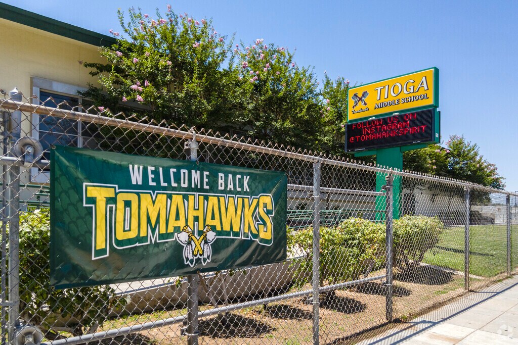 Tioga Middle School is located in a quiet area of Fresno's Hoover neighborhood.