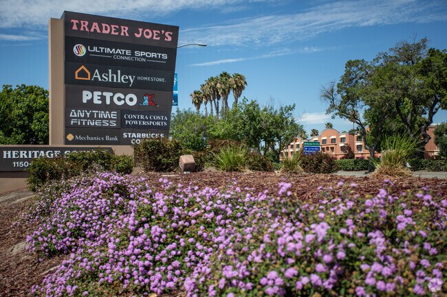 Traders Joes and other shops are a quick drive from the Buchanan Field neighborhood.