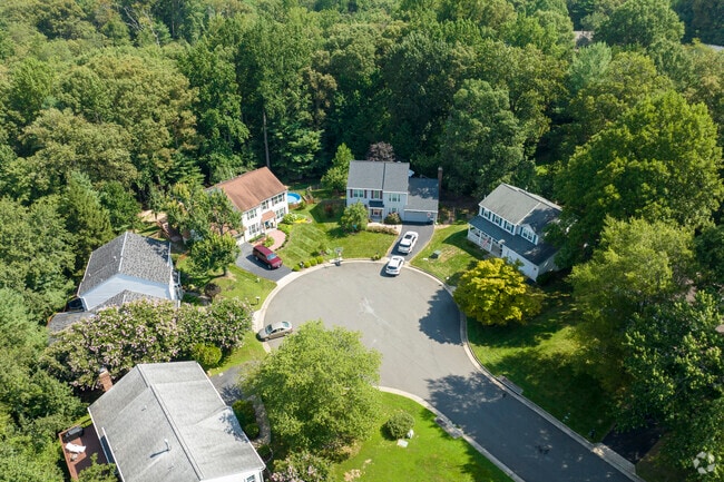 Many homes in Lake Ridge are situated on quiet cul-de-sacs protected by trees.